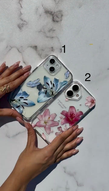 Semi Transparent flower  Printed Phone Case