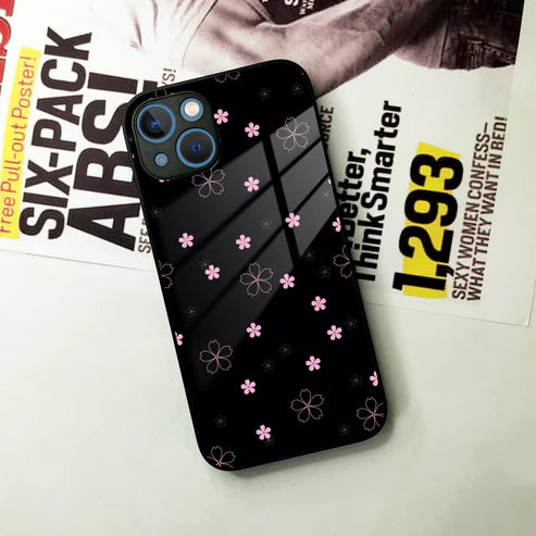 2D customise Glossy Pink Flowers Case