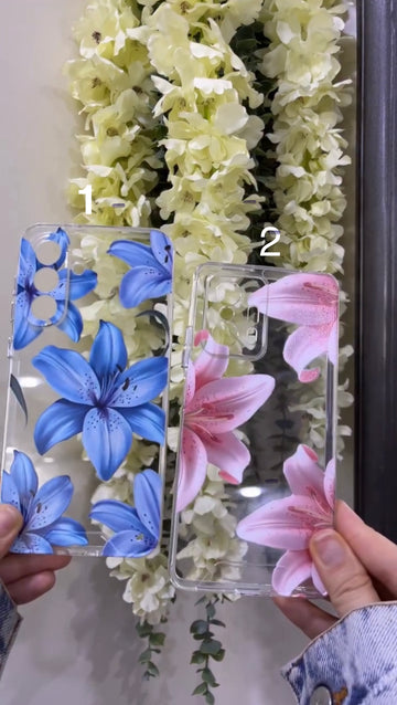 Semi Transparent flower  Printed Phone Case