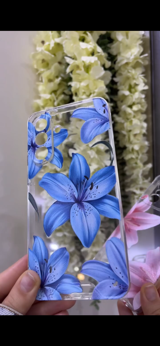 Semi Transparent flower  Printed Phone Case