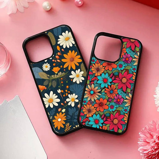 2D customise Glossy Pink Flowers Case