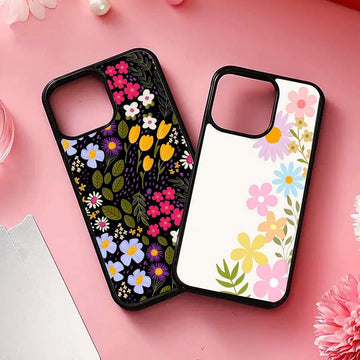 2D customise Glossy Pink Flowers Case
