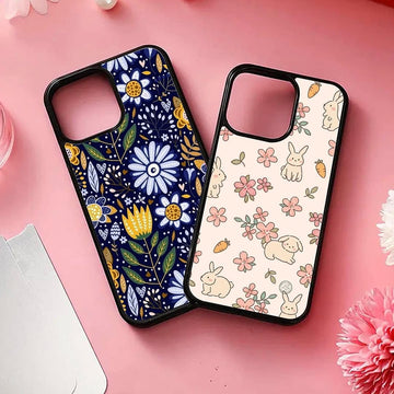2D customise Glossy Pink Flowers Case