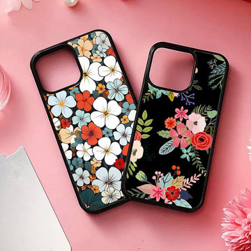 2D customise Glossy Pink Flowers Case