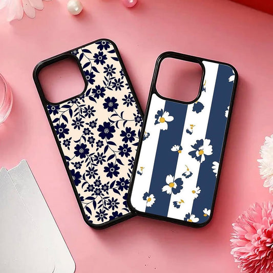 2D customise Glossy Pink Flowers Case