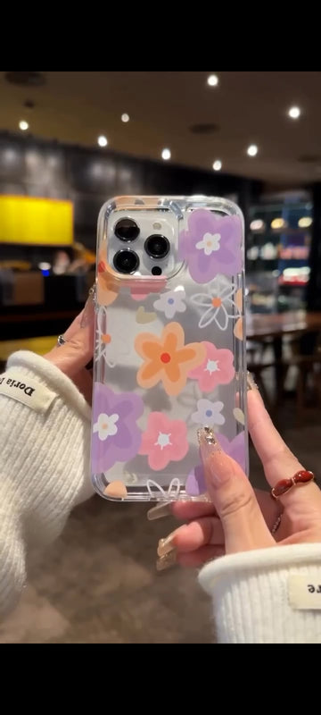 semi Transparent flower Printed Cover