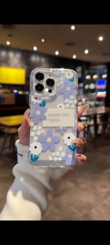 semi Transparent flower Printed Cover