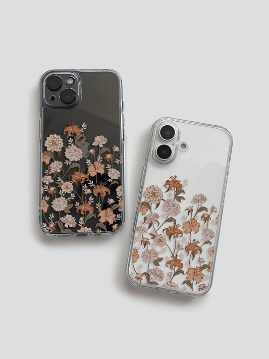 Semi Transparent Flowers  Printed Covers