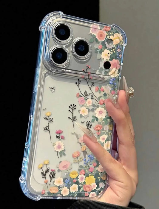 Semi Transparent Flowers Printed Covers